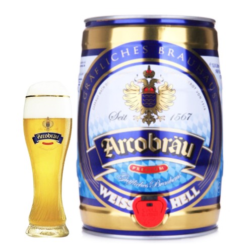 Bia Arcobrau Weissbier Hell 5.3% Bom 5l